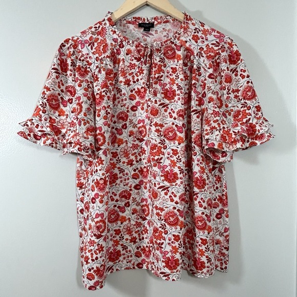 Ann Taylor Tops - Ann Taylor Factory Floral Blouse Cottagecore Boho Peasant Women's Large